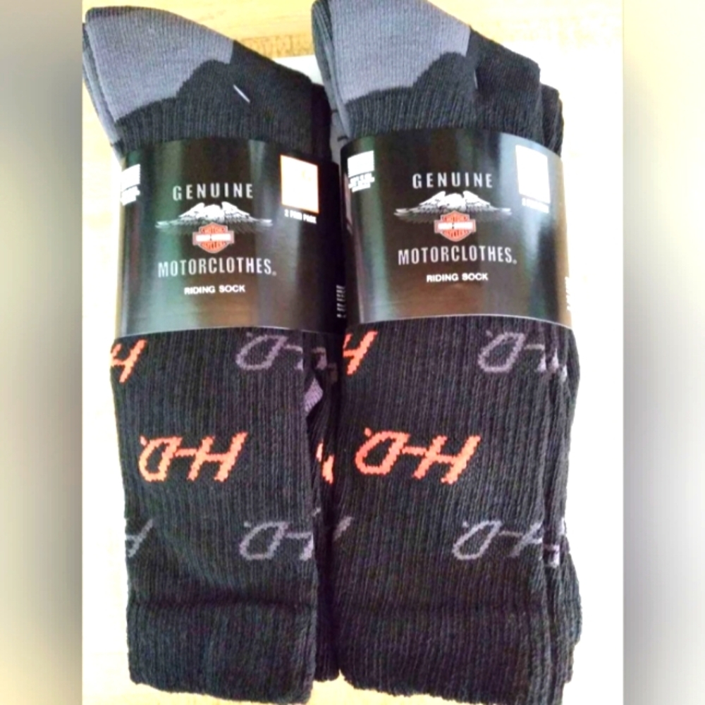 (4 Pairs) Harley Davidson Men's Riding Socks